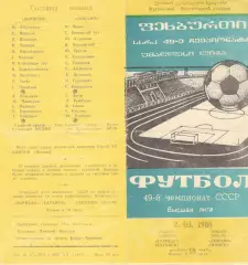 Торпедо Кутаиси - Динамо Минск 02.03.1986