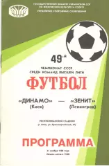 Динамо Киев - Зенит Ленинград 21.11.1986