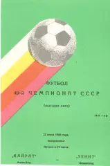 Кайрат Алма-Ата - Зенит Ленинград 22.06.1986