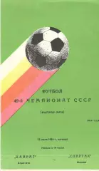 Кайрат Алма-Ата - Спартак Москва 25.07.1986