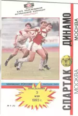 Спартак Москва - Динамо Москва 03.05.1993. КБ Спартака