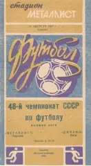 Металлист Харьков - Динамо Киев 21.08.1985