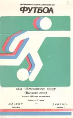 Кайрат Алма-Ата - Динамо Москва 31.03.1985