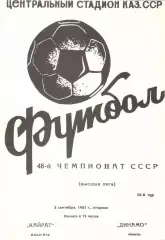 Кайрат Алма-Ата - Динамо Минск 03.09.1985