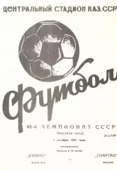 Кайрат Алма-Ата - Спартак Москва 07.10.1985