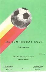 Кайрат Алма-Ата - Торпедо Кутаиси 10.11.1985