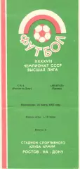 СКА Ростов-на-Дону - Арарат Ереван 24.03.1985