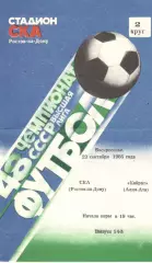 СКА Ростов-на-Дону - Кайрат Алма-Ата 22.09.1985