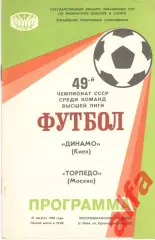 Динамо Киев - Торпедо Москва 31.08.1986