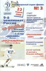 Динамо Москва - Ростсельмаш Ростов-на-Дону 22.04.2000
