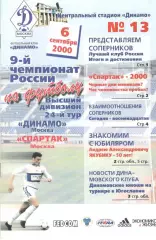 Динамо Москва - Спартак Москва 06.09.2000