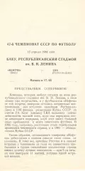 Нефтчи Баку - СКА Ростов-на-Дону 15.04.1984