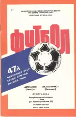 Динамо Киев - Жальгирис Вильнюс 29.04.1984