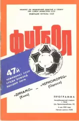 Динамо Киев - Черноморец Одесса 06.05.1984