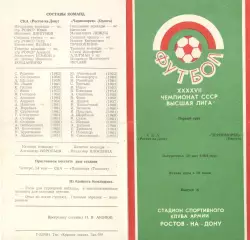 СКА Ростов-на-Дону - Черноморец Одесса 20.05.1984