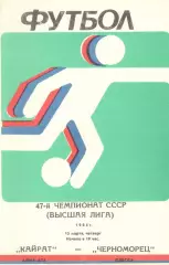 Кайрат Алма-Ата - Черноморец Одесса 15.03.1984