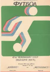 Кайрат Алма-Ата - Металлист Харьков 28.07.1984