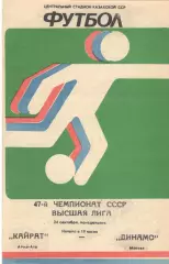 Кайрат Алма-Ата -Динамо Москва 24.09.1984