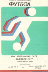 Кайрат Алма-Ата - СКА Ростов-на-Дону 08.11.1984
