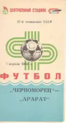 Черноморец Одесса - Арарат Ереван 01.04.1984