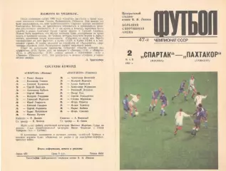 Спартак Москва - Пахтакор Ташкент 02.05.1984