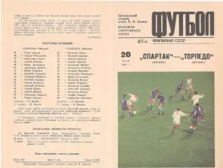 Спартак Москва - Торпедо Москва 20.05.1984
