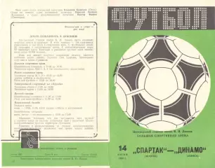 Спартак Москва - Динамо Минск 14.06.1984