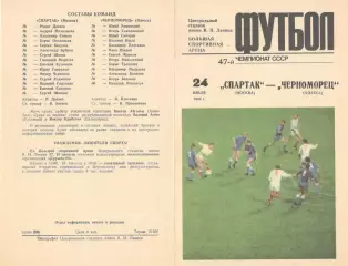 Спартак Москва - Черноморец Одесса 24.07.1984