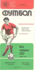 Металлист Харьков - Нистру Кишинев 29.08.1983