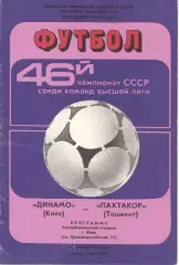 Динамо Киев - Пахтакор Ташкент 18.09.1983