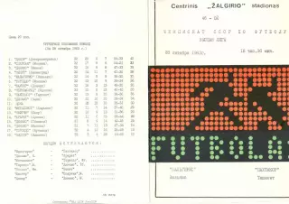 Жальгирис Вильнюс - Пахтакор Ташкент 28.10.1983