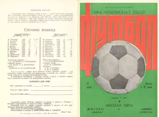 Нистру Кишинев - Зенит Ленинград 21.07.1983