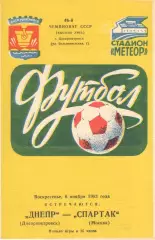 Днепр Днепропетровск - Спартак Москва 06.11.1983