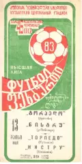 Торпедо Кутаиси - Нистру Кишинев 13.05.1983
