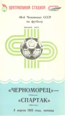 Черноморец Одесса - Спартак Москва 08.04.1983.