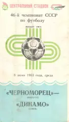 Черноморец Одесса - Динамо Киев 08.06.1983.