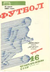 Динамо Минск - Арарат Ереван 21.07.1983.