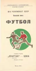 Спартак Москва - ЦСКА 06.04.1982.
