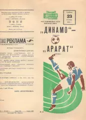 Динамо Москва - Арарат Ереван 23.10.1982.