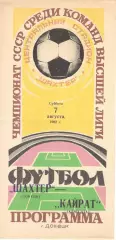 Шахтер Донецк - Кайрат Алма-Ата 07.08.1982.