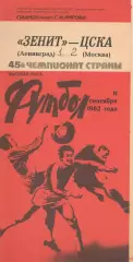 Зенит Ленинград - ЦСКА 11.09.1982.