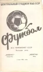 Кайрат Алма-Ата - Нефтчи Баку 02.05.1982.