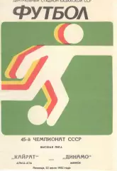 Кайрат Алма-Ата - Динамо Минск 23.07.1982.