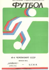 Кайрат Алма-Ата - ЦСКА 13.11.1982.