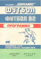 Динамо Минск - Кубань Краснодар 16.05.1982
