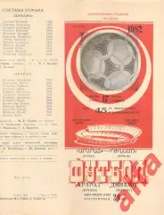 Арарат Ереван - Динамо Москва 17.07.1982.