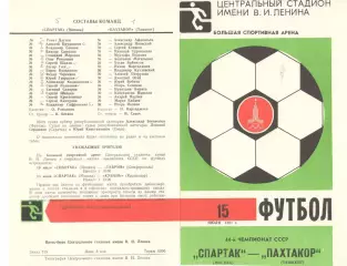 Спартак Москва - Пахтакор Ташкент 15.07.1981