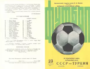 СССР - Турция 23.09.1981
