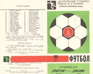 Спартак Москва - Динамо Киев 11.11.1981