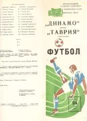 Динамо Москва - Таврия Симферополь 24.07.1981